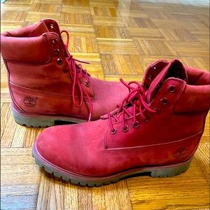 Red TIMBERLAND Waterproof shoes